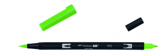 Маркер-кисть "Abt Dual Brush Pen" 195 светло-зеленый