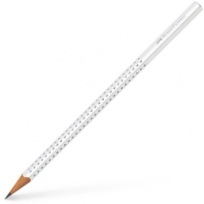 Чернографитный карандаш "Sparkle", белый sela