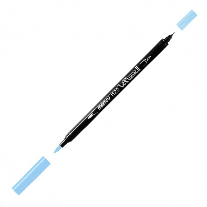 Маркер-кисть двусторонняя "Le Plume II", кисть и ручка 0,5мм, голубой шалфей