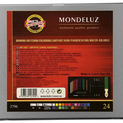 Набор художественный "Mondeluz", 32 предмета, металлическая коробка