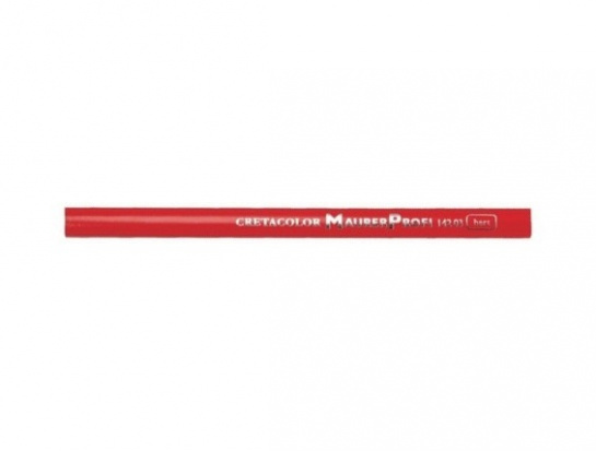 Плотничий карандаш, корпус красного цвета, твердость-твердый, длина 17,5 см sela25