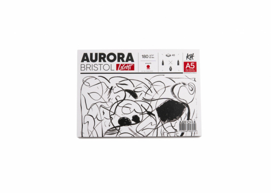 Альбом-склейка для графики Aurora Bristol А5 40 листов, 180 г/м²  гладкий, альбомная ориентация