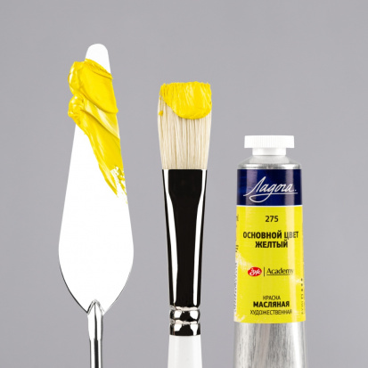 Масляная краска "Ладога", Основной цвет жёлтый,  46мл 