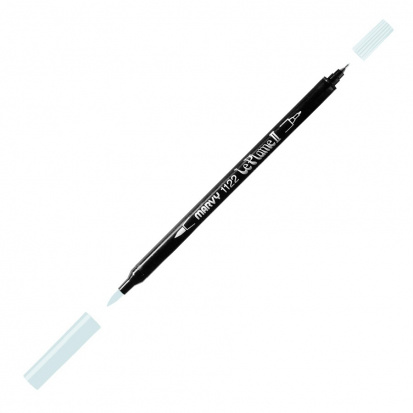 Маркер-кисть двусторонняя "Le Plume II", кисть и ручка 0,5мм, серо-водяной sela25