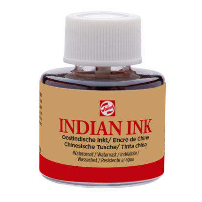 Чернила чертёжно-рисовальные "Talens" Indian Ink 11мл чёрный цвет