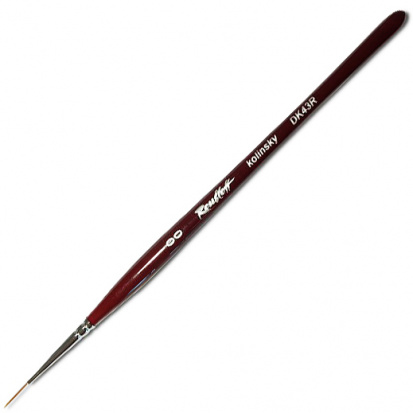 Кисть колонок страйпер короткая ручка "dK43R" №00 для дизайна ногтей