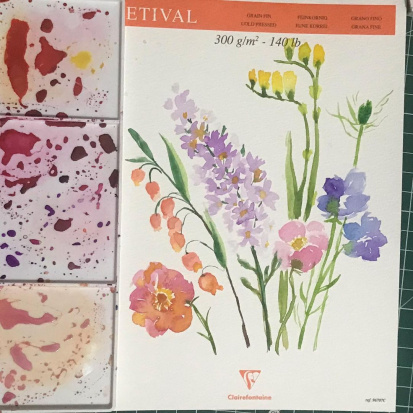 Бумага для акварели "Etival color", 10л, A4, 300г/м2, Grain fin \ Cold pressed
