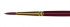Кисть художественная "Вернисаж", синтетика бордовая, круглая, длинная ручка №18