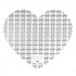 Холст на картоне в форме сердца, 40х35 см