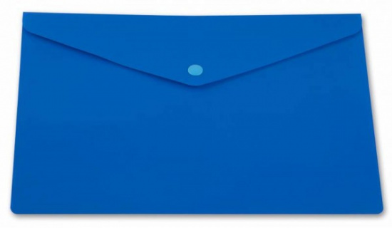 Конверт на кнопке Бюрократ A4 с рисунком "Galaxy" пластик 0.18мм синий