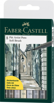 FABER-CASTELL Ручки-кисти "Pitt Pen brush" в наборах