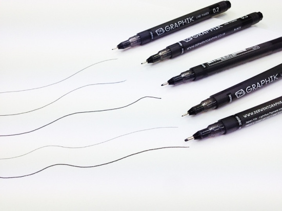 DERWENT Ручки капиллярные "Graphik Line Marker" поштучно