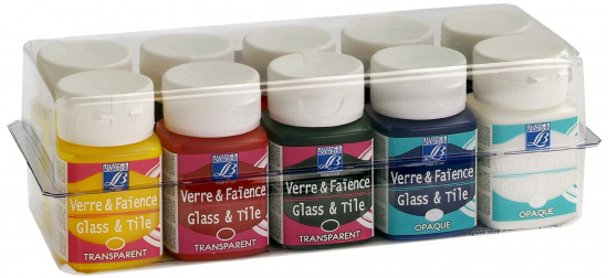 LEFRANC BOURGEOIS Краска для стекла "Glass Tile" в наборах