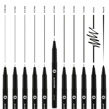 MOLOTOW Капиллярные ручки "Blackliner"