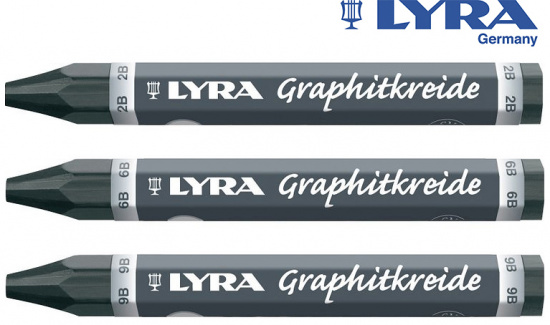 LYRA Графитовые и графит-акварельные мелки d12мм