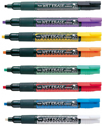 PENTEL Меловые маркеры "Wet Erase"