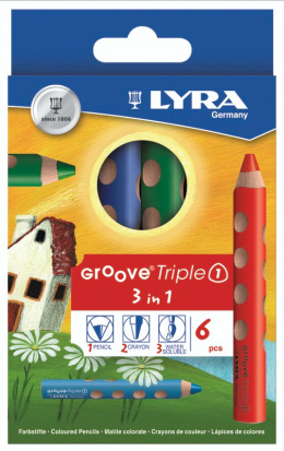 LYRA Акварельные восковые мелки "Groove Triple 1"
