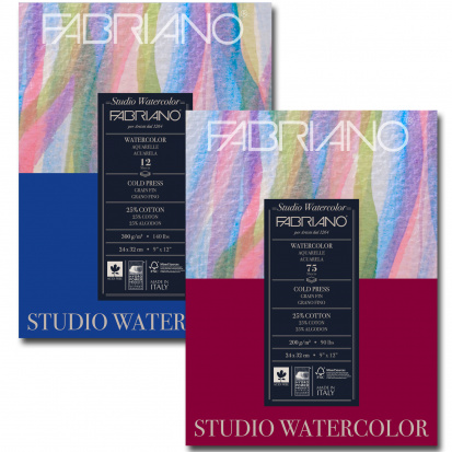 FABRIANO Альбомы и склейки "Watercolour" 200-300г/м2