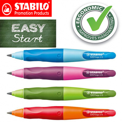 STABILO Ручки-роллеры "Easy Start" для левшей и правшей